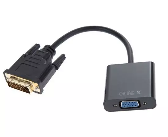 Переходник DVI-D (M) -> VGA (F) кабель 0.1m (Atcom) (АТ9214)