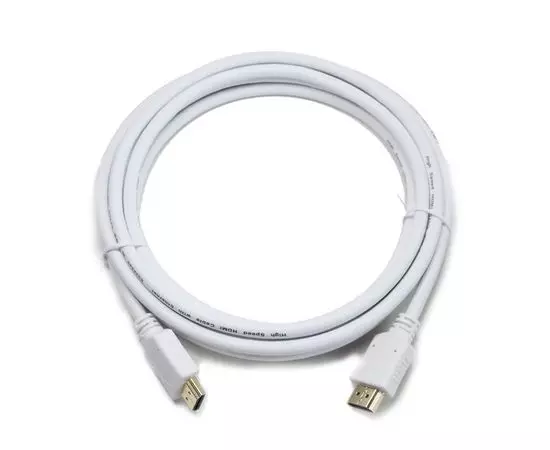 Кабель HDMI 1.8m, v2.0, позол.разъемы, экран, Gembird, белый (CC-HDMI4-W-6)