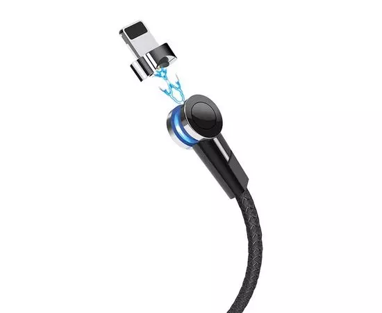 USB-кабель для Apple 8pin Lightning 1м. (HOCO) S8 Magnetic, магнитный, черный (6931474712592), фото 2
