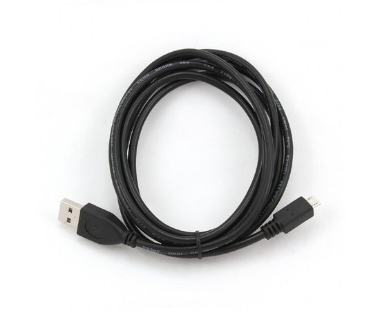 Кабель USB2.0 AM -> Micro-B, 1.8m, черный (Cablexpert) (CCP-mUSB2-AMBM-6)