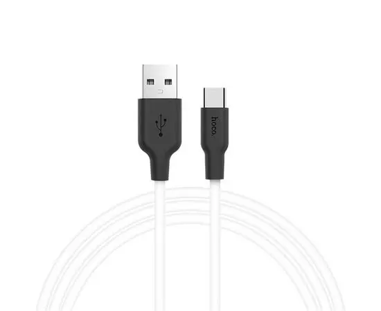 Кабель USB2.0 AM -> Type-C, 1m (HOCO) X21, белый/черный (6957531071402)