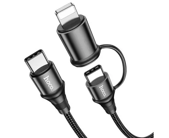 Кабель USB 2.0 Type-C (M)/Lightning, PD, 1m (HOCO) X50 Exquisito, черный (6931474734273)
