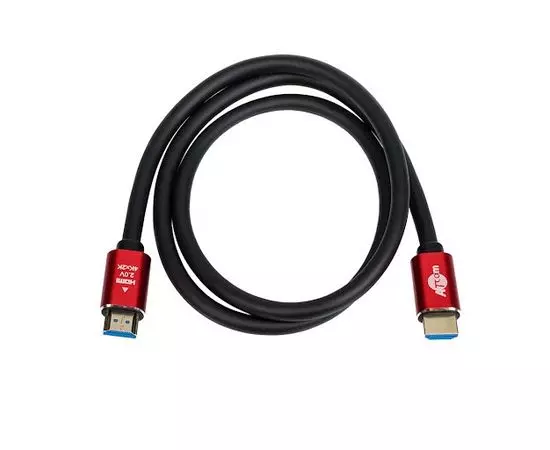 Кабель HDMI 1m, v2.0, Atcom серия Red/Gold, черный (AT5940)