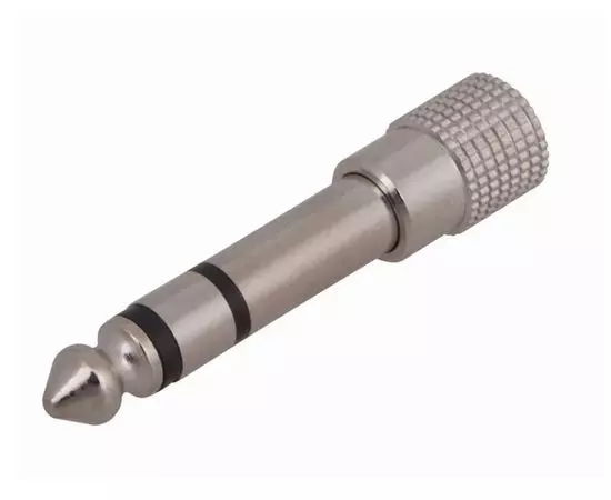 Переходник наушников Audio Jack 3.5мм (f) -> 6.3мм (m) (Rexant) (06-0168-A)