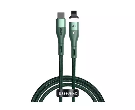USB-кабель Type-C - Apple 8pin 1м. (Baseus) CATLXC-06 Zinc Magnetic, магнитный, зеленый (6953156232754)