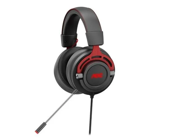 Наушники с микрофоном AOC GH300, USB, черный/красный, фото 3