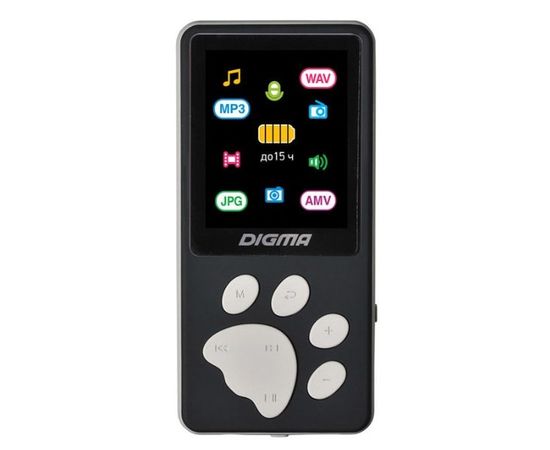 MP3-Плеер Digma S4 8Gb, черный/серый (S4BG)