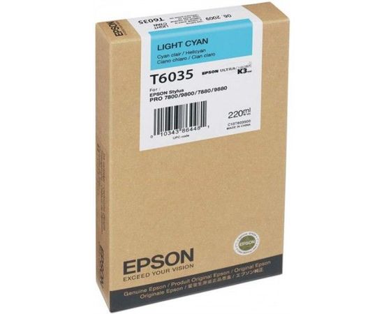 Картридж Epson StPro 7800/7880/9800/9880 light cyan, 220мл. (C13T603500)