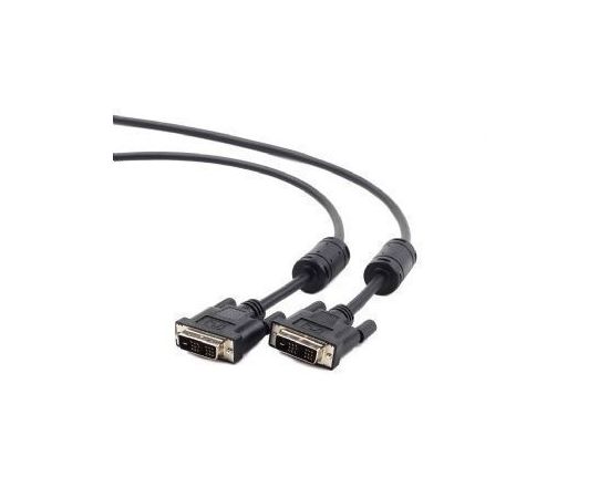 Кабель DVI 1.8м (GEMBIRD, single link, черный, экран, феррит.кольца) (CC-DVI-BK-6)