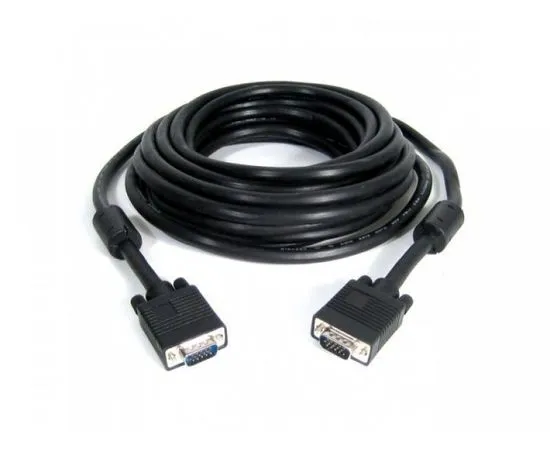 Кабель VGA сигнальный 10m (Cablexpert, черный, тройной экран, феррит.кольца, пакет) (CC-PPVGA-10M-B), фото 2