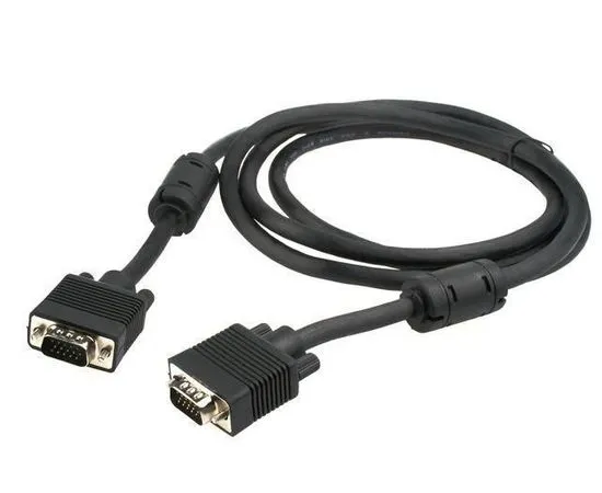 Кабель VGA сигнальный 5m (Gembird, черный,тройной экран, феррит.кольца) (CC-PPVGA-5M-B)