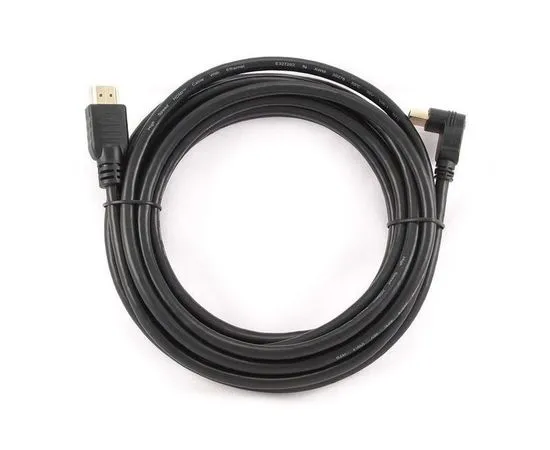 Кабель HDMI 4.5m v1.4 (Gembird) черный, УГЛОВОЙ разъем (CC-HDMI490-15), фото 2