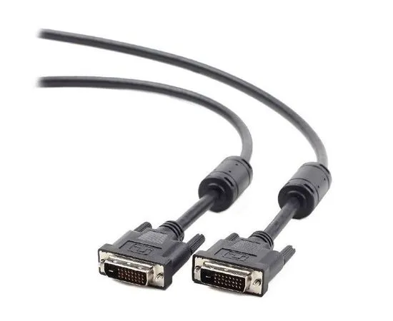 Кабель DVI 1.8м (GEMBIRD, dual link, черный, экран, феррит.кольца) (CC-DVI2-BK-6)