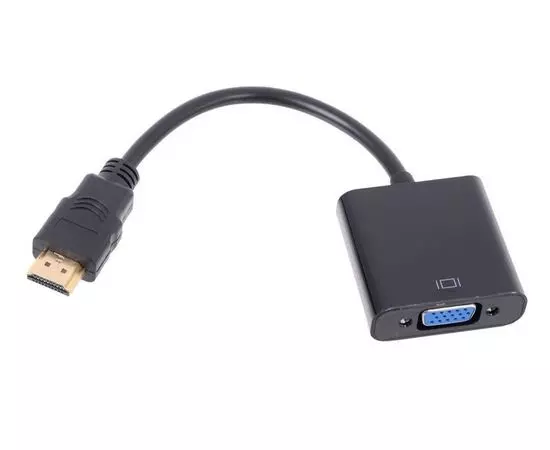 Переходник HDMI (M) -> VGA (F) 0.15m  (Telecom) черный (TA558)