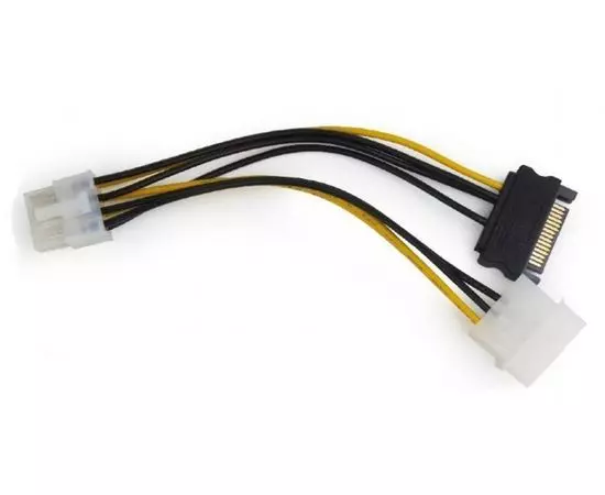 Кабель питания для видеокарты Molex+SATA->PCI-Express 8pin (Cablexpert) (CC-PSU-82)
