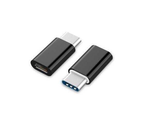 Переходник microUSB-B (F) -> USB Type-C (M), Cablexpert, черный (A-USB2-CMmF-01)