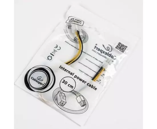 Кабель удлинитель питания ATX 4-Pin M/F, длина 0,3м (Cablexpert) (CC-PSU-7), фото 2