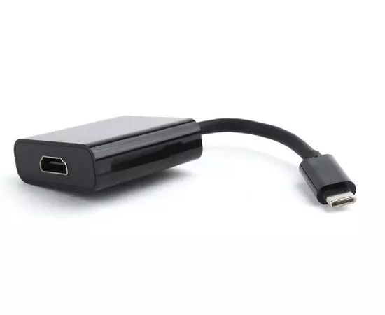 Видео переходник USB Type-C (M) -> HDMI (F), Cablexpert, черный (A-CM-HDMIF-01)