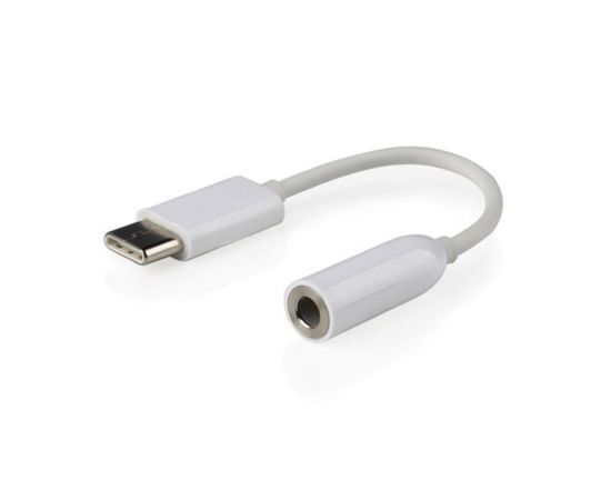 Аудио переходник USB Type-C (M) -> mini-jack 3.5 mm (F), Cablexpert, белый (CCA-UC3.5F-01-W)