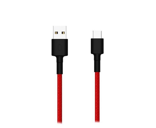 Кабель USB2.0 AM -> Type-C, 1m (Xiaomi) красный в оплетке (SJV4110GL)