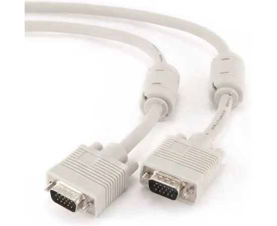 Кабель VGA сигнальный 15m (Cablexpert, черный, тройной экран, феррит.кольца, пакет) (CC-PPVGA-15M-B), фото 2