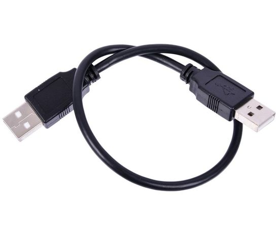 Кабель USB2.0 AM -> AM 0.3m (Greenconnect) черный (GCR-UM2M-BB2S-0.3m)