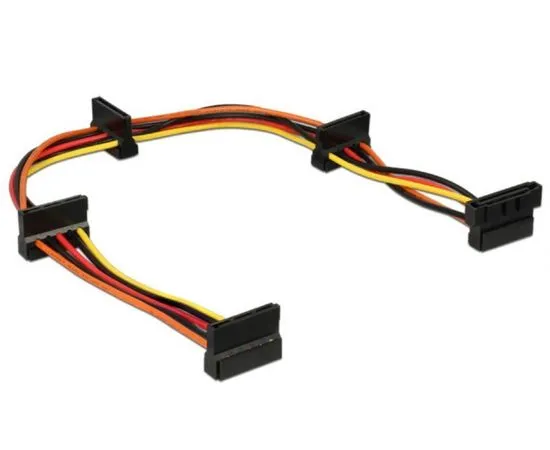 Кабель питания удлинитель  Serial ATA (M) -> 4xSerial ATA (F) 40 см (Cablexpert) (CC-SATAMF-03)