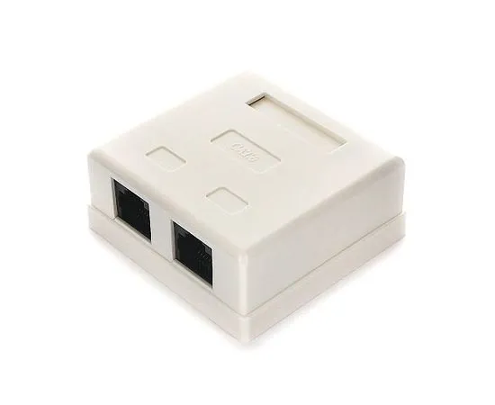Розетка настенная 2xRJ-45 (8P8C) Cat. 6 UTP, двойная (Cablexpert) (NA218)