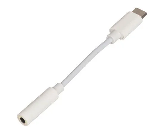 Аудио переходник USB Type-C (M) -> mini-jack 3.5 mm (F), Buro, белый (BHP TPC-JCK)