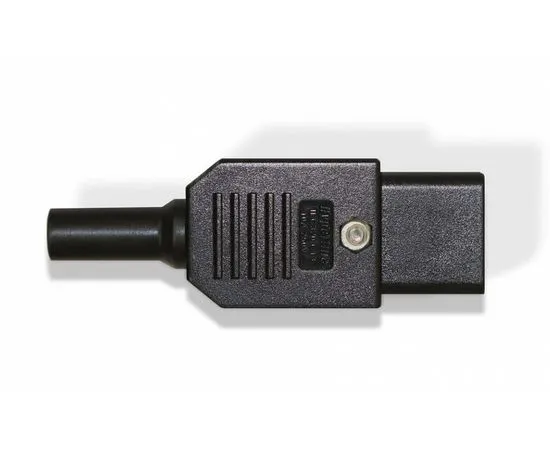 Вилка C13 10A 250V прямая разборная черная (Hyperline) (CON-IEC320C13), фото 2