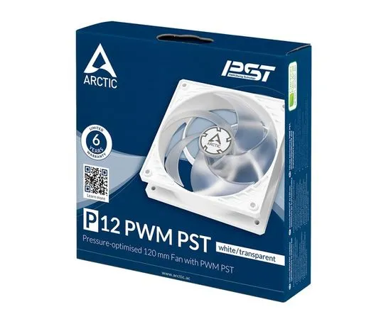 Кулер для корпуса Arctic Cooling P12 PWM PST White/White, фото 5