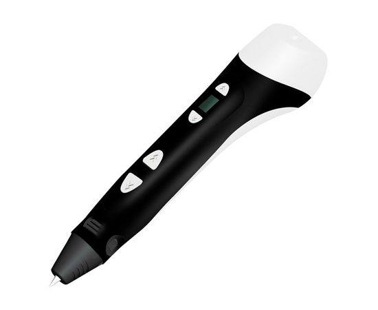 3D Ручка Cactus CS-3D-PEN-C-BK черная + набор PLA 12цв x 10м (CS-3D-PEN-C-BK + CS-3D-PLA-12x10M)