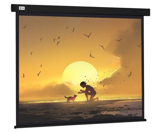 Экран для проектора Cactus 150x150см Wallscreen, черный (CS-PSW-150X150-BK)