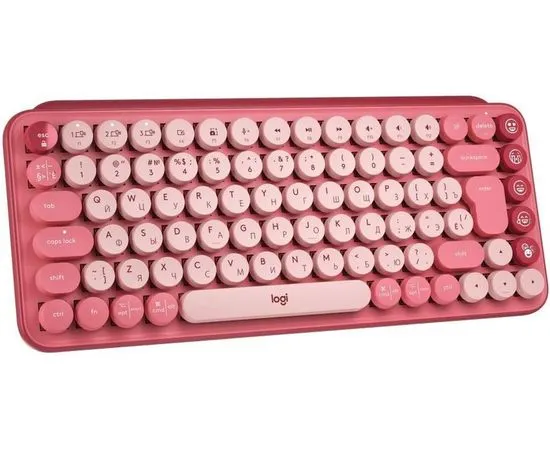 Клавиатура Logitech POP KEYS Heartbreaker Rose, розовый (920-010718), Цвет: Розовый