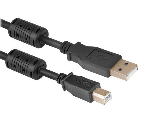 Кабель USB2.0 1,8m (Defender USB04-06PRO, с феррит кольцами, черный) (87430)