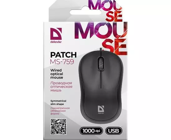 Мышь Defender Patch MS-759, черный (52759), фото 6