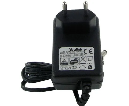 Блок питания YEALINK 5VDC.1.2A для SIP-T20(P)/26/28/41/42