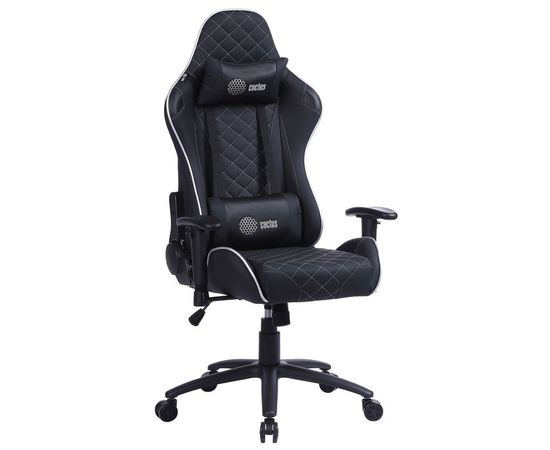 Кресло игровое Cactus CS-CHR-030BLS, черный/серебристый