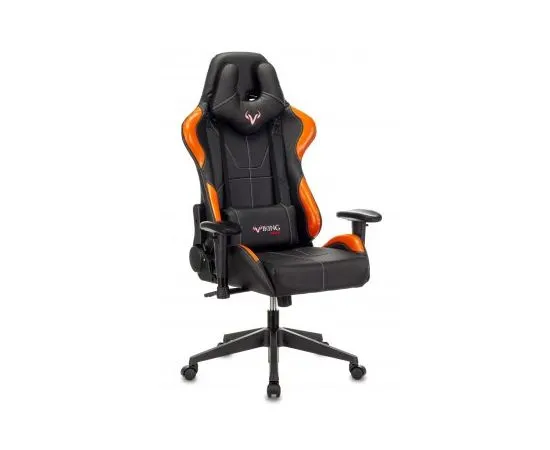 Кресло игровое Бюрократ VIKING 5 AERO ORANGE, черный/оранжевый