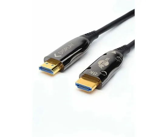 Кабель HDMI (M) 20m v2.1 (Atcom) серия Metal gold, оптический, черный (AT8878)