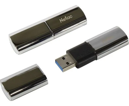 USB Flash-накопитель 128Gb USB 3.2 (Netac, US2), серебристый (NT03US2N-128G-32SL)