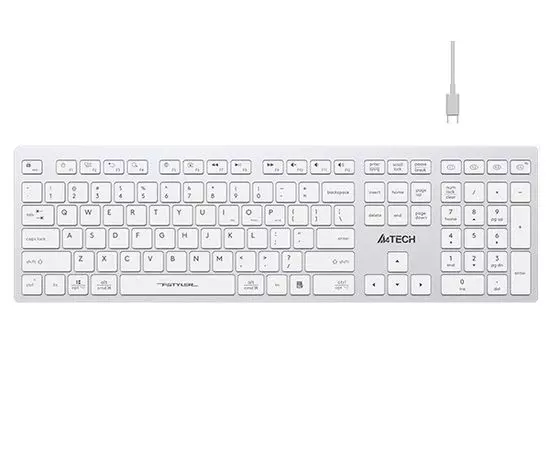 Клавиатура A4Tech Fstyler FBX50C, белый (FBX50C WHITE)