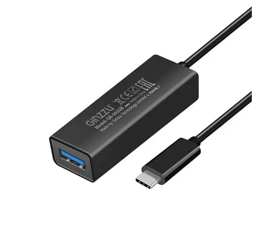 USB-разветвитель (хаб) USB Type-C -> USB3.0, 1 порт, USB2.0, 2 порта + Card Reader, Ginzzu, (GR-563UB), фото 2