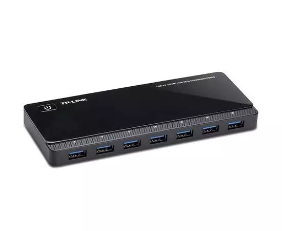 USB-разветвитель (хаб) USB3.0 -> USB3.0, 7 портов, 2 порта для зарядки моб.устройств, с БП, TP-Link (UH720)