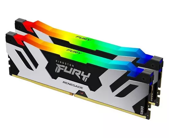 Оперативная память Kingston 2x16Gb DDR5-6400MHz FURY Renegade Silver RGB (KF564C32RSAK2-32)