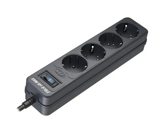 Сетевой фильтр 10 м. (ZIS Pilot SG Max, 4 розетки GP), графит (Pilot sG-Max 10M), фото 3