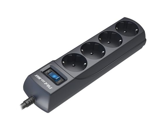 Сетевой фильтр 10 м. (ZIS Pilot M Max, 4 розетки), графит (Pilot m-MAX 10M), фото 3