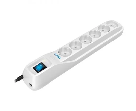 Сетевой фильтр 7 м. (ZIS Pilot L, 6 розеток) серый (Pilot L 7м), фото 3