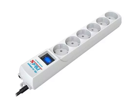 Сетевой фильтр 10 м. (ZIS Pilot S, 6 розеток), белый (PILOT S10M), фото 3