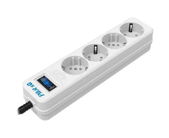 Сетевой фильтр 7 м. (ZIS Pilot SG, 5 розетки GP) белый (Pilot SG5 7M), фото 3